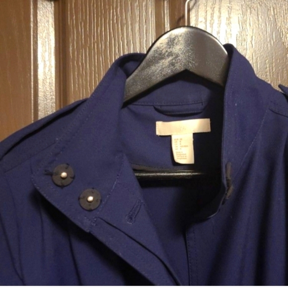 H&M navy trench size 8 - Picture 3 of 4